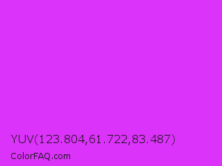 YUV 123.804,61.722,83.487 Color Image