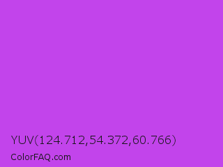 YUV 124.712,54.372,60.766 Color Image
