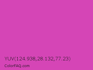 YUV 124.938,28.132,77.23 Color Image