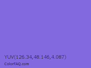 YUV 126.34,48.146,4.087 Color Image