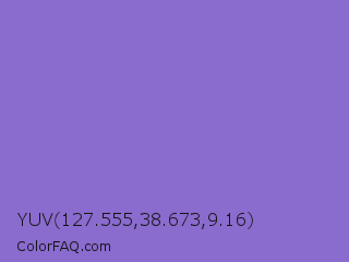 YUV 127.555,38.673,9.16 Color Image