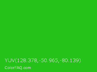 YUV 128.378,-50.965,-80.139 Color Image