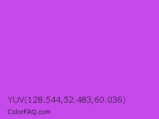 YUV 128.544,52.483,60.036 Color Image