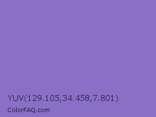 YUV 129.105,34.458,7.801 Color Image