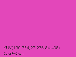 YUV 130.754,27.236,84.408 Color Image
