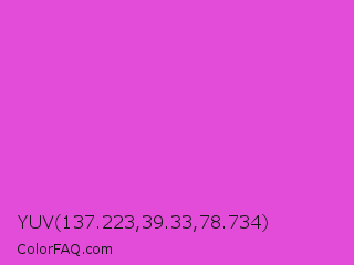 YUV 137.223,39.33,78.734 Color Image