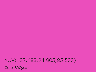 YUV 137.483,24.905,85.522 Color Image