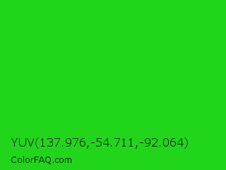 YUV 137.976,-54.711,-92.064 Color Image