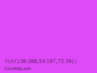 YUV 138.088,54.187,73.591 Color Image