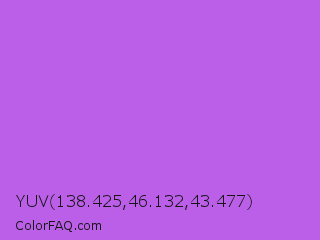 YUV 138.425,46.132,43.477 Color Image