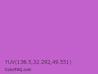 YUV 138.5,32.292,49.551 Color Image