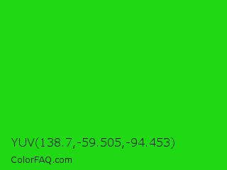 YUV 138.7,-59.505,-94.453 Color Image