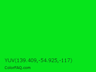 YUV 139.409,-54.925,-117 Color Image