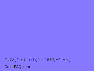 YUV 139.576,56.904,-4.89 Color Image