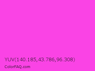 YUV 140.185,43.786,96.308 Color Image