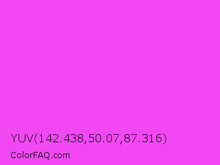 YUV 142.438,50.07,87.316 Color Image