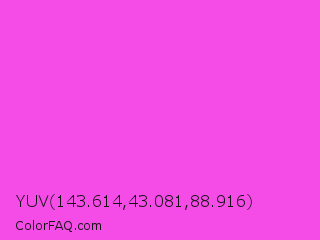 YUV 143.614,43.081,88.916 Color Image