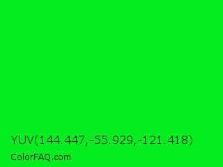YUV 144.447,-55.929,-121.418 Color Image