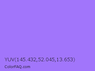 YUV 145.432,52.045,13.653 Color Image
