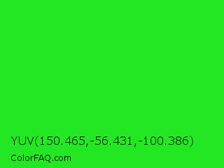 YUV 150.465,-56.431,-100.386 Color Image