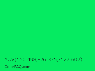 YUV 150.498,-26.375,-127.602 Color Image