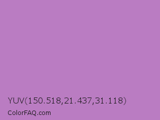 YUV 150.518,21.437,31.118 Color Image