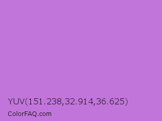 YUV 151.238,32.914,36.625 Color Image