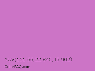 YUV 151.66,22.846,45.902 Color Image