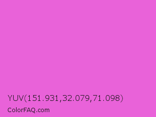 YUV 151.931,32.079,71.098 Color Image