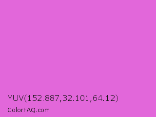 YUV 152.887,32.101,64.12 Color Image