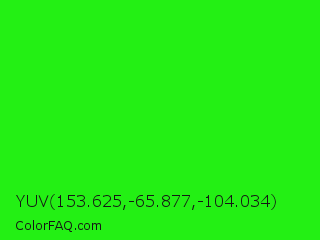 YUV 153.625,-65.877,-104.034 Color Image