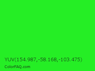 YUV 154.987,-58.168,-103.475 Color Image