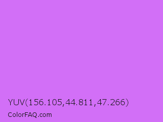 YUV 156.105,44.811,47.266 Color Image