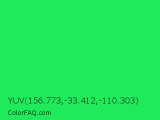 YUV 156.773,-33.412,-110.303 Color Image