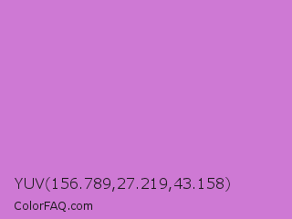 YUV 156.789,27.219,43.158 Color Image