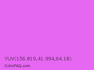 YUV 156.819,41.994,64.18 Color Image