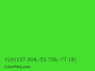 YUV 157.004,-53.739,-77.18 Color Image