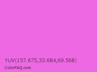 YUV 157.675,33.684,69.568 Color Image