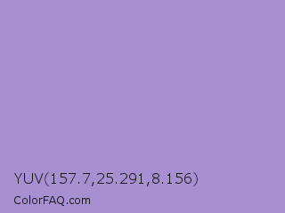 YUV 157.7,25.291,8.156 Color Image