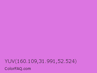 YUV 160.109,31.991,52.524 Color Image