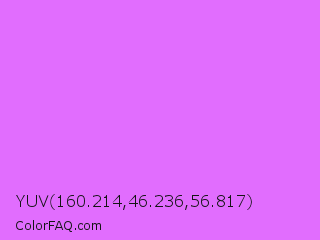 YUV 160.214,46.236,56.817 Color Image