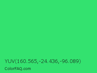 YUV 160.565,-24.436,-96.089 Color Image