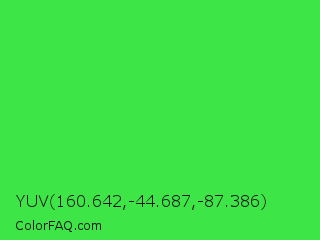 YUV 160.642,-44.687,-87.386 Color Image