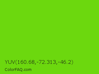 YUV 160.68,-72.313,-46.2 Color Image