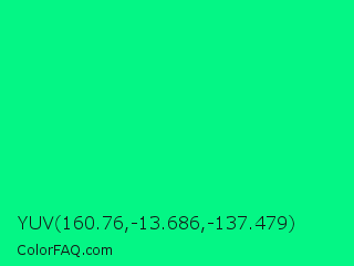 YUV 160.76,-13.686,-137.479 Color Image