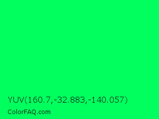 YUV 160.7,-32.883,-140.057 Color Image