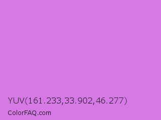 YUV 161.233,33.902,46.277 Color Image
