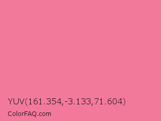 YUV 161.354,-3.133,71.604 Color Image