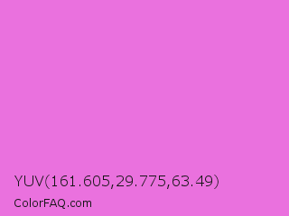 YUV 161.605,29.775,63.49 Color Image