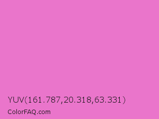 YUV 161.787,20.318,63.331 Color Image